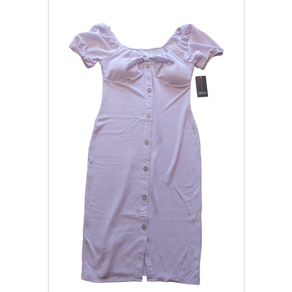 No Boundaries Juniors Size L (11-13) Wiggle Knit Dress Lavender Touch
